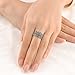 Mytys Antiqued Hollowed Flower Black Marcasite Crystal Band Rings(9)