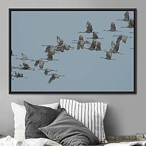 signwin Framed Canvas Wall Art Flying Together Birds...