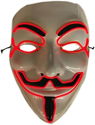 LED Costume Mask - V for Vendetta (Red)