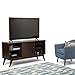 Simpli Home 3AXCDRP-08 Draper Solid Hardwood 60 inch wide Mid Century Modern TV media Stand in Medium Auburn Brown For TVs up to 65 inches
