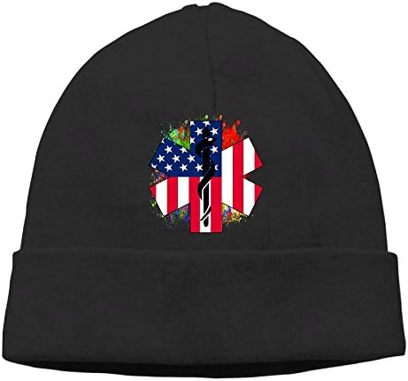 Dempery EMS USA Paramedic Unisex Fashion Beanie Knit Hat Cap Colorkey