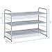 Auledio Stackable Metal Mesh Utility Shoe Rack (Silver)