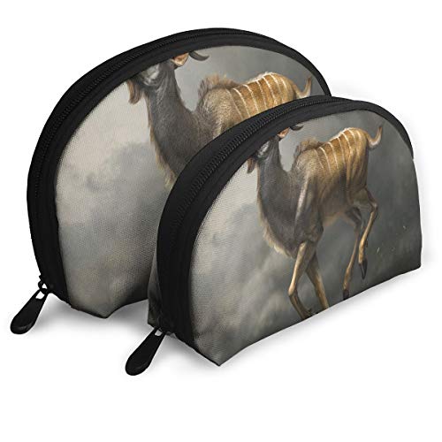 Pouch Zipper Toiletry Organizer Travel Makeup Clutch Bag Wild Animal Jackalope Portable Bags Clutch Pouch Storage Bags