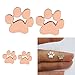 Dogpaw Earring Silver Plated Dog Paw Print Ear Studs Dog Lovers Jewelry (Rose Gold)