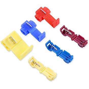 Hilitchi 100pcs 22/18 18-14 12/10 Gauge Quick Splice Electrical Terminals Connector Assortment Set