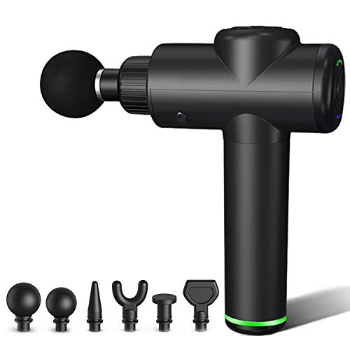 GLOBAL RELAX® | Taiko PRO Deep Tissue Massage Gun I Ligaments Massager | Muscle Percussion | 6 Heads | Portable I Rechargeable I 6H Autonomy I Ergonomic | Post-Exercise Recovery
