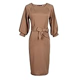 Soly Tech Womens Long Sleeve Cocktail Business Work Mini Skinny Dresses