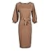 Soly Tech Womens Long Sleeve Cocktail Business Work Mini Skinny Dresses