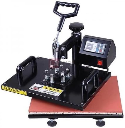 Multifunction Set 12"x15" 900W Heat Press Transfer Sublimation Machine + Hat Press+ 2x Mug Presses+ 2x Plate Presses+ Silicone Pad + Cotton Pad