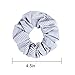 Ondder 6 Pack Large Chiffon Scrunchies Striped Hair Scrunchies Hair Bow Chiffon Ponytail Holder Hair Accessories for Women, 6 Colors
