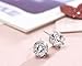 Stud Earrings New Fashion 925 Sterling Silver Crown Shaped Austrian Crystal Stud Earrings for Both Men and Women Gift