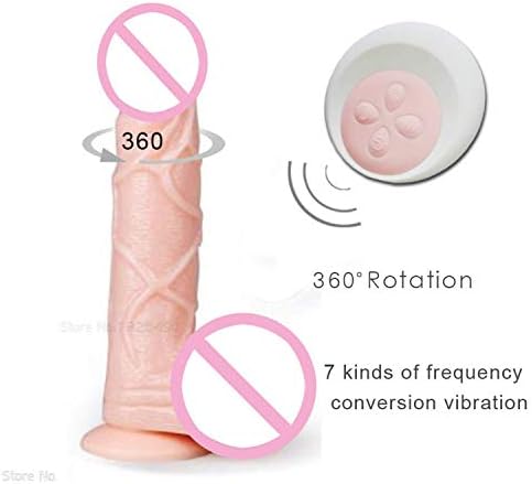NEVX Wireless Rechargeable Electric R-Ealistic Silicone P-Enis with Sturdy Suction Cup P-Enis Rotation P-Enis Artifical P-Enis Fake D-Icks Tshirt,M 180Mmx130Mmx38Mm