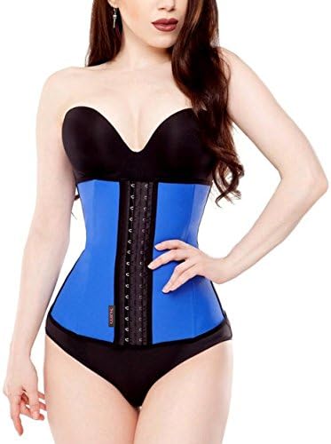 Women's Shapewear Waist Nipper Firm Control, Blue (9 Steel Bones), Large
