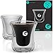 Coffee Gator Espresso Shot Glasses - Cool-touch Thermal Cups - 2.7 ounce 2-pack
