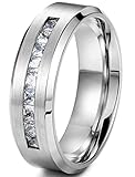 Jstyle Jewelry 8MM Titanium Rings for Men Wedding Engagement Rings Promise Size 8-14