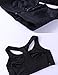 SYROKAN Women's Medium Support Zip Front Wire Free Racerback Tech Pro Sports Bra Black XXL