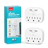 3-Outlet Surge Protector, LETMY Outlet Extender with 2 USB Wall Charger, 600 Joules, Compact Multi Plug Outlet Splitter…