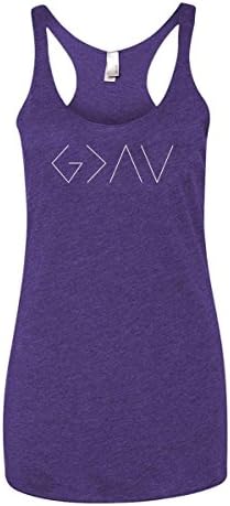 Creative Cabin Womens Christian Racerback Tank Top God Is Greater Than The Highs and Lows