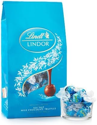 Lindt Lindor Chocolate Truffles Gift Bag - 75 Count - 31.7 Ounces - 900 Grams (Sea Salt Milk Chocolate Truffles)