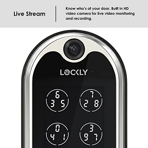 Lockly Vision, Smart Lock with HD Doorbell Camera, PIN Genie® Keypad