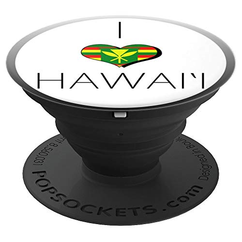 Hawai'ian Flag | Kanaka Maoli | I Love Hawai'i - PopSockets Grip and Stand for Phones and Tablets
