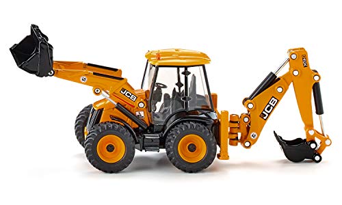 Siku 3558, JCB 4CX Baggerlader, 1:50, Metall/Kunststoff, Gelb, Viele Funktionen, Kombinierbar Modellen im gleichen Maßstab