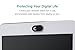 Smart Design Webcam Cover Slide 0.07” Thin for Laptop, Tablet, PC, MacBook Pro, Smartphone, Protect Your Privacy and Security, Strong Adhesive. Pack of 3 (Black) | Bonus a Mini USB LED Light