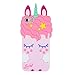 Joyleop Pink Unicorn Case for iPhone 5 SE 5S 5C,Cartoon Silicone Cute Animal 3D Cool Fun Cover,Kawaii Character Fashion Unique Kids Girls Cases,Soft Rubber Shell Protector Cases for iPhone5G iPhone5S