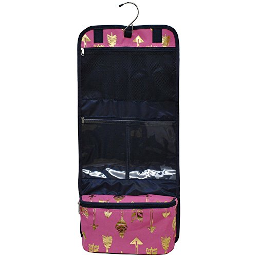 Gold Arrow Pink NGIL Toiletry Cosmetic/Jewelry Organizer Travel Pouch
