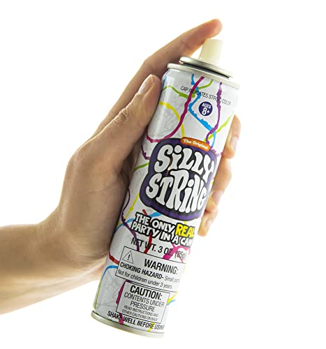 The Original Silly String! Silly String 2 pack, Assorted Colors, 3 oz Large Can – The Only Real Party in a Can! Be Silly! Shoots over 15ft!