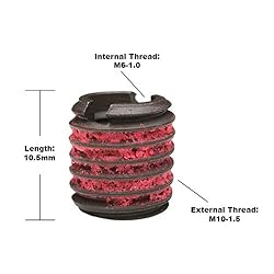 E-Z LOK EZ-450-6 Threaded Inserts for Metal, M6-1.0