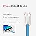  Micro USB Charger, Rywell (2 pack) Ultra Thin 6ft Zinc Alloy Flat Noodles Charging USB Cable for Samsung LG HTC Moto ZTE Nexus Blackberry Sony and all Micro-USB devices(Blue)