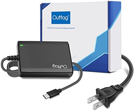 Outtag 45W PD USB-C AC Adapter 5V 9V 12V 15V 20V Type-C Power Supply Charger Cord For MacBook,Nintendo Switch,Toshiba Dell XPS 13,Asus ZenBook,Huawei Matebook,Google Pixel C,Nexus 5X/6P and More