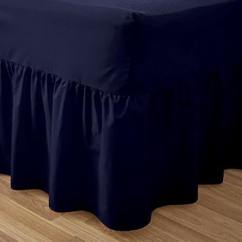 Love2Sleep 50:50 POLY COTTON : COTTON RICH QUALITY NAVY BLUE VALANCE SHEET - SUPERKING BED SIZE by JOYSLEEP