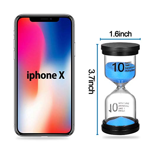 Sand Timer 4 Pack,Sageme Hourglass Timer Set Colorful Sandglass Hourglass Sand Clock 10/15 / 30 Min for Kids, Classroom, Kitchen, Games, Brushing Timer, Home Office Decoration Timers(1/5/10/30 Min)