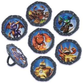 SKYLANDERS Spyro WOODOOD Boomers 12 CUPCAKE Toppers FAVORS Cake POP Decors RINGS