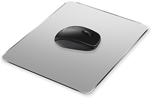 andul Mouse Pad Gaming Aluminium Mouse Pad Non-slip Rubber Base and Micro Sand Blasting Aluminium Surface for Fast and Accurate Control(Sliver)