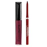 Rimmel Stay Matte Kit with Exaggerate Full Colour Lip Liner and Liquid Lip Colour, Multi