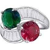 Izpack Dainty Crystal Wrap Statement Ring for Women Girls Princess Cut Round CZ Expandable Stacking Open Finger Rings Eternity Promise Wedding Bands Shiny Jewelry Gifts Cocktail Party