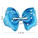 legend sandy 6 Pack 6 Inches Big Hair Bows for Girls, Hair Accessories with Pearl Hair Clips for Baby Toddler Girls Hair Bows with Alligator Clips for Kids Back to School