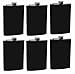 Gifts Infinity Set of 6 8oz Black Stainless Steel Groomsman, Bridesmaid Flask primary