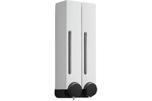 Soap Dispenser, Shower 380ml/Chamber No Drill Wall-Mounted Pump Wash for Toilet Bathroom Hotel Spring Decor(Type-5)