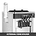 VEVOR Ice Cream Machine Commercial 2200W Soft Serve Ice Cream Machine 20-28L/5.28-7.4Gallon Per Hour LCD Display Ice Cream Maker Machine with 3 Flavor 110V for Bars Cafes Dessert Shops(Sliver/Desktop)