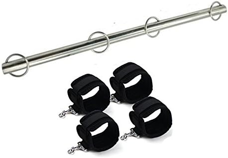 BXYIZU Spreader Bar Position Master Thigh Spreader Adjustable Cuffs Restraints Kit Steel Legs and Arms Sports Training Aid Tools (19.7 inch)