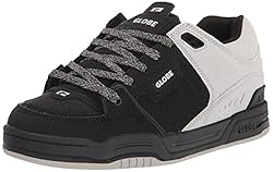 Globe Men's Fusion Skate Shoe, Black/Alloy, 7.5