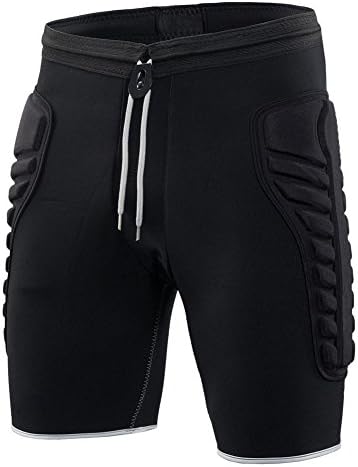 BikeLee Motocross Motorcycles Ski Skate Snowboard Gear Short 3D Padded Protective Pants for Men Women Teenager(M)