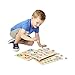 Wooden Peg Puzzle for toddlers - 3 Piece puzzle set for kids - Alphabet ABC, Numbers and Shapes Toy - Perfect pegged puzzles for kid learning letters, number, shape board puzzles for toddler ages 3+