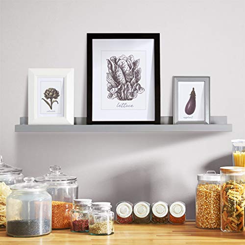 EDGEWOOD Parkwood Wood Wall Shelf Ledge for Picture Frames Books Display, 36-inch, Gray - Thumbnail 7