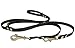 Black 6 Way European Multifunctional Leather Dog Leash, Adjustable Schutzhund Lead 49
