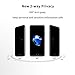 Privacy Glass Screen Protector for iPhone 7Plus 8 Plus, [2Packs,Black + Clear] Soft Edge Tempered Glass Compatible with iPhone 7Plus 8 Plus, Anti-Peep & Crack, Case Friendly